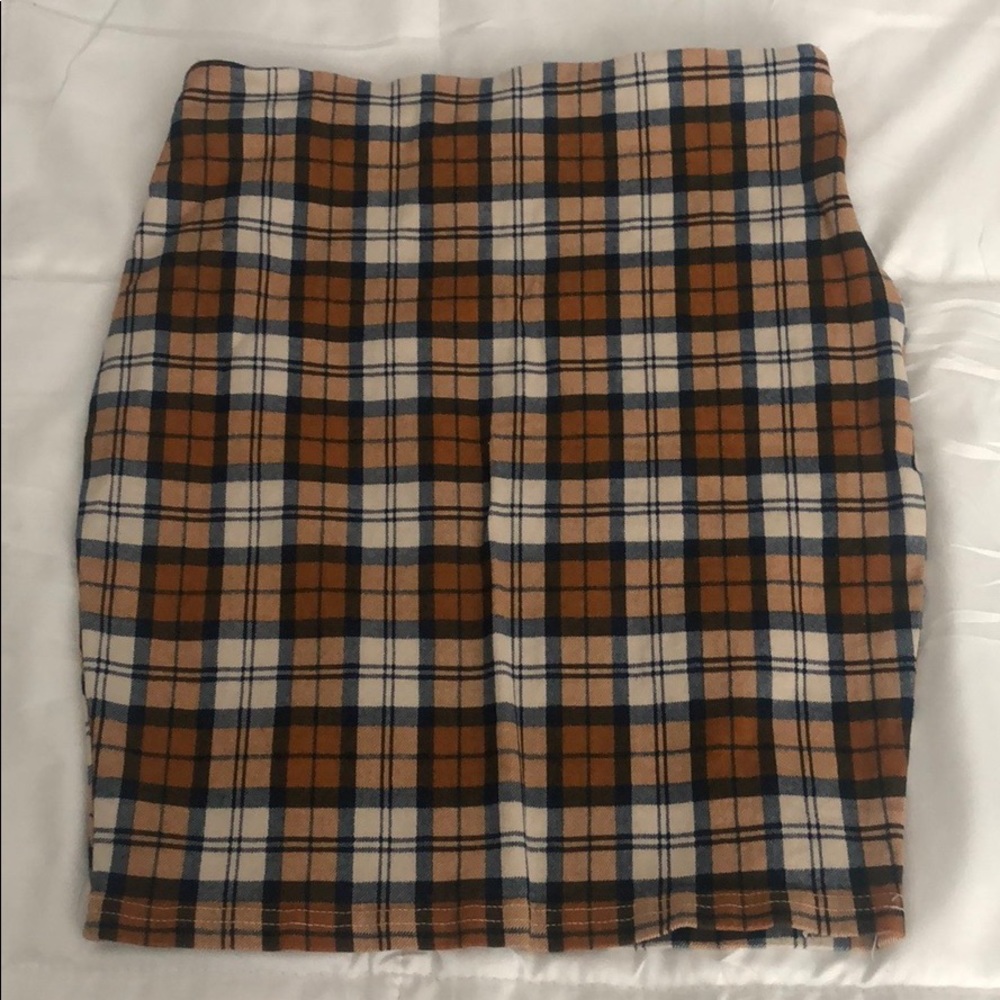 NUDE Plaid Mini Skirt Matching Set